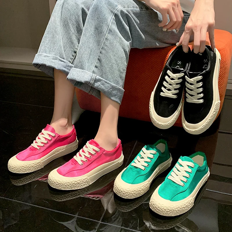 

2021 Spring and Summer New Fashion All-match Canvas Sneakers Breathable Comfortable Sports Shoes Casual Flat Women's Shoes
