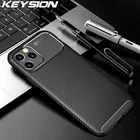 KEYSION чехол для телефона iPhone 12 12 Pro Max из углеродного волокна Мягкий ТПУ Силиконовый противоударный чехол для iPhone 12 mini 11 Pro Max
