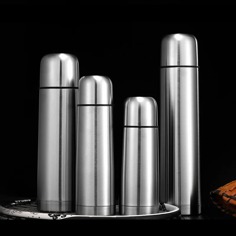 Двуслойный термос из нержавеющей стали в форме пули не содержит бисфенол