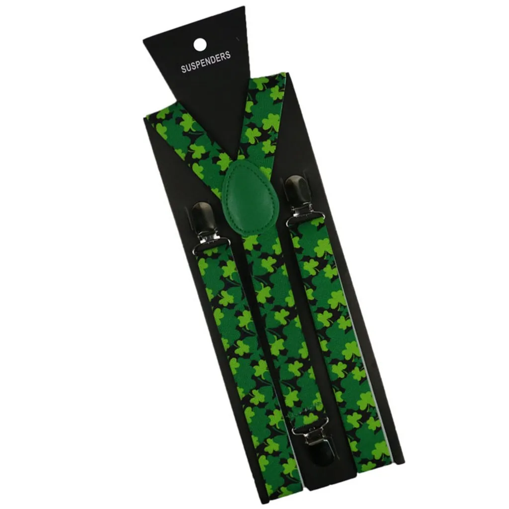 Подтяжки для мужчин и женщин регулируемые с Y-образной застежкой в Ирландском