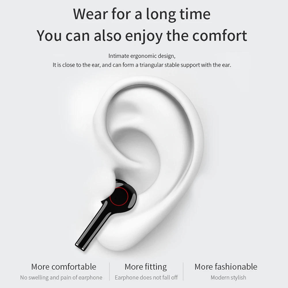 

Wireless Bluetooth Headset TWS Touch Business Earphone With Microphone Stereo Bass Sports Earplug For Xiaomi Huawei IPhone