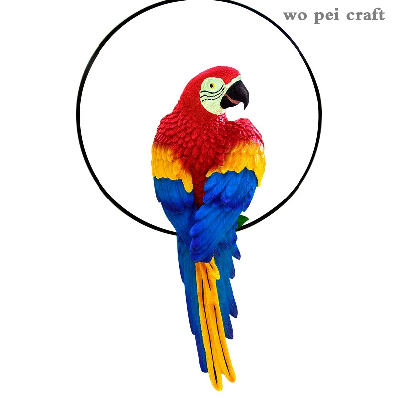 

Outdoor Decor Simulation Parrot Tree Hanging Courtyard Garden Decoration Bird Tree Branch Decorative Resin Animal Ornaments