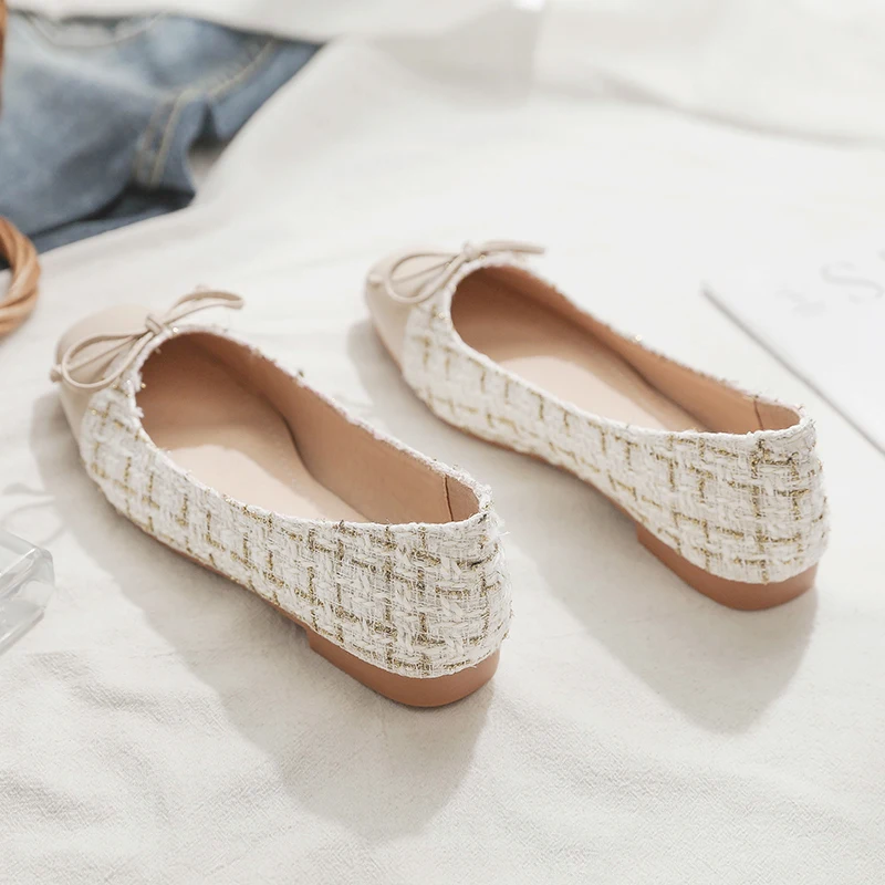 Туфли женские на плоской подошве повседневная рабочая обувь квадратный каблук