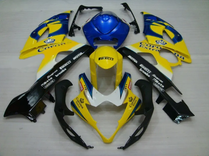 Комплект обтекателей под давлением для GSXR1000 05 06 GSX R GSXR 1000 K5 2005 2006 желтого цвета