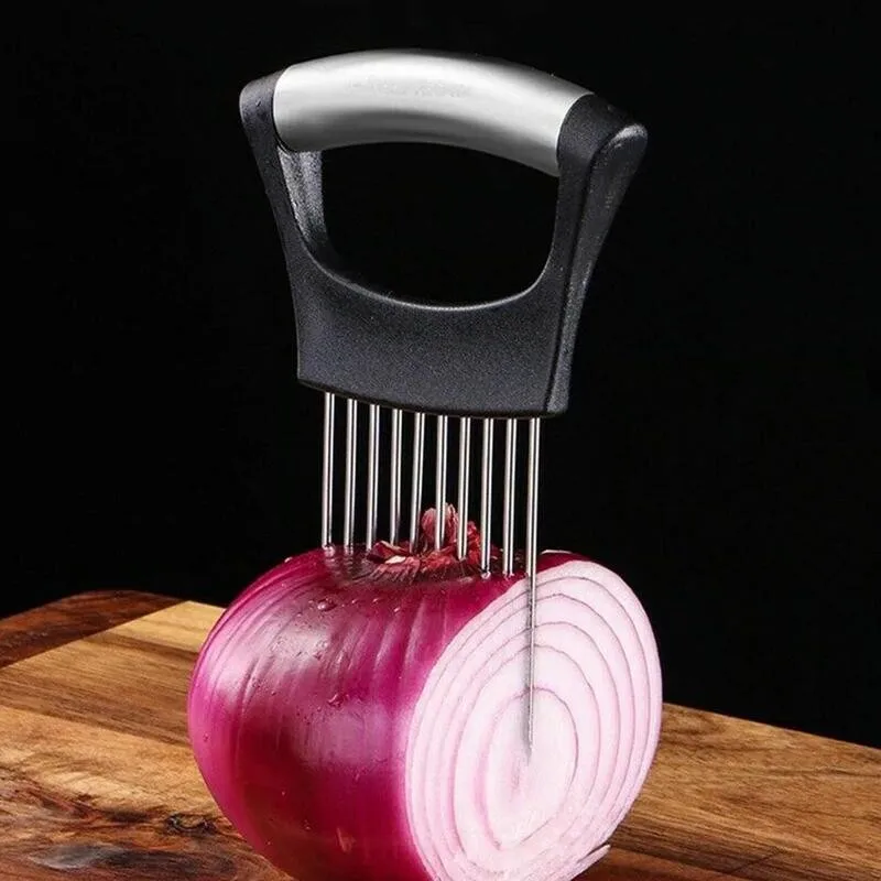 

Food Slice Assistant Steel Onion Cutter Slicer Onion Cutter Assistant Chop Cutter Slicer Tomato Fruit Food Vegetables J6G6