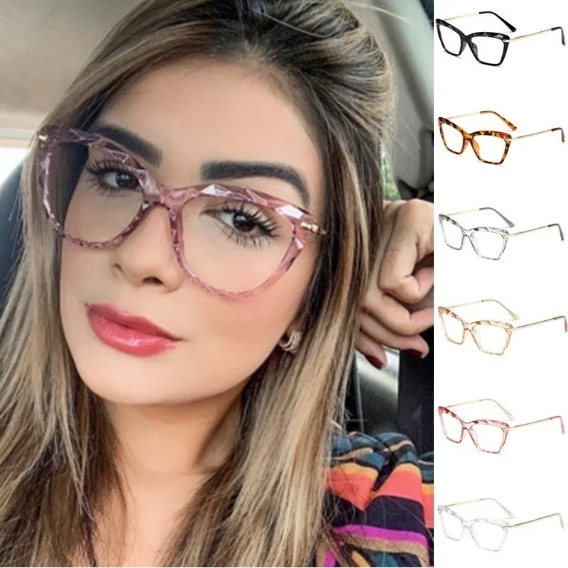 Женские прозрачные квадратные оправы кошачий глаз модные брендовые сексуальные