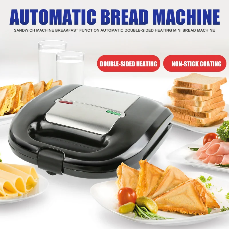 

Clean Easy to Clean Nonstick Sandwich Maker Toaster Home Automatic Breakfast Machine SP99