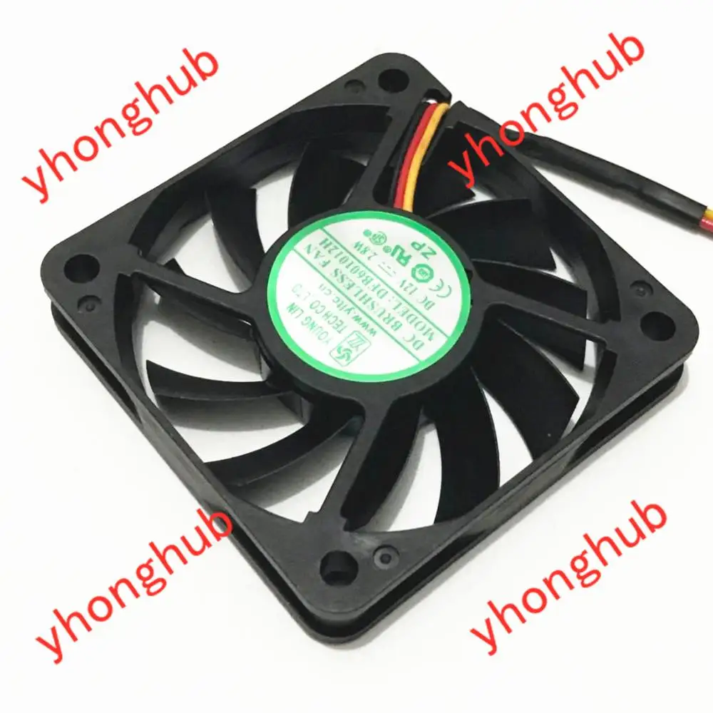 Вентилятор охлаждения сервера Young Lin DFB601012H DC 12 В 2 80 Вт 60x60x10 мм|Кулеры и системы