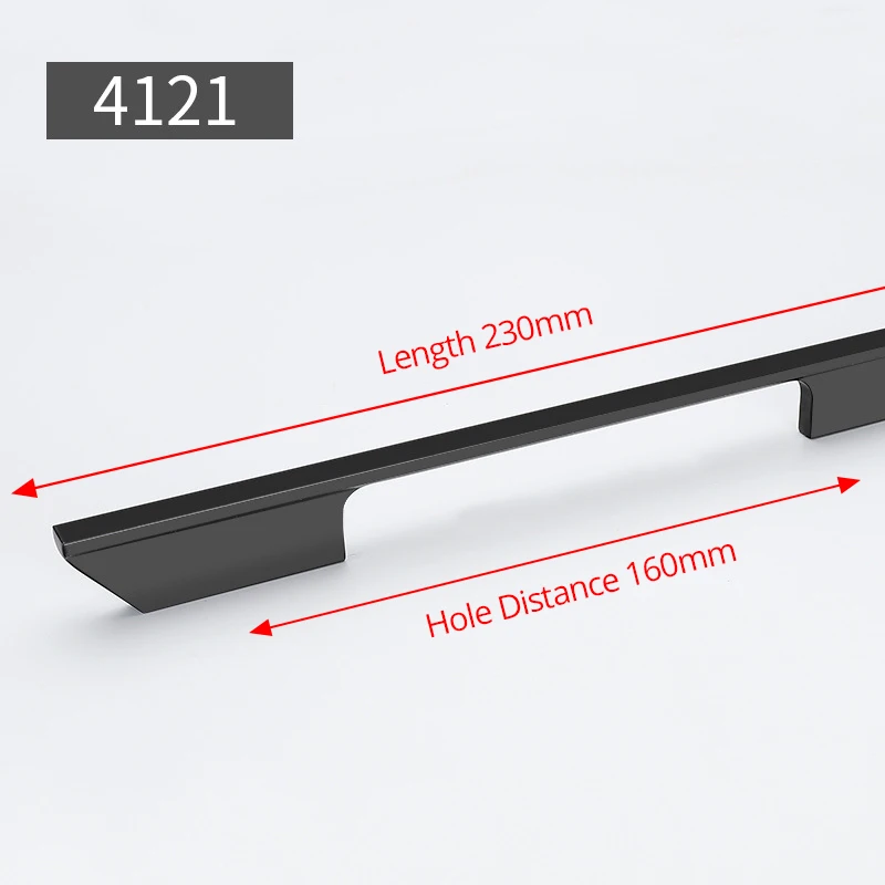 

Ручки для шкафов KAK черные алюминиевые