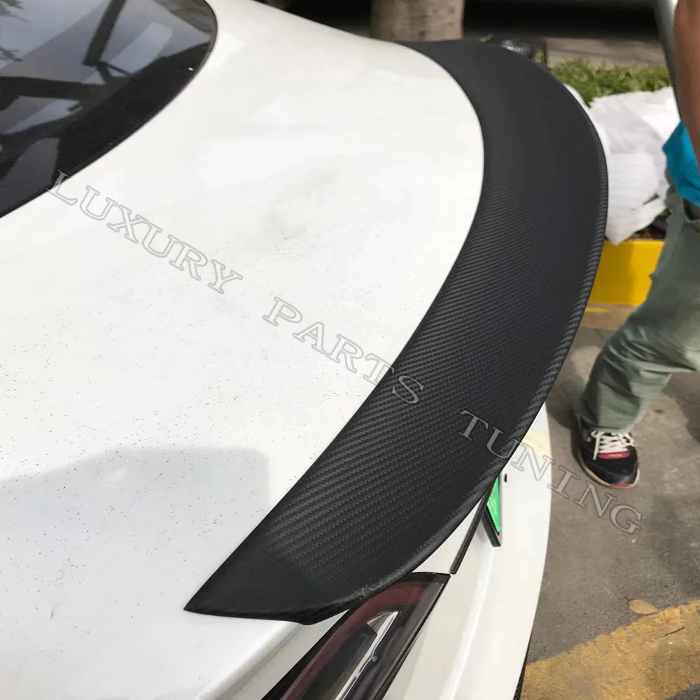 

Model 3 Rear Carbon Fiber Rear Trunk Wing Spoiler for Tesla Model 3 Sedan 4 Door 2017 UP