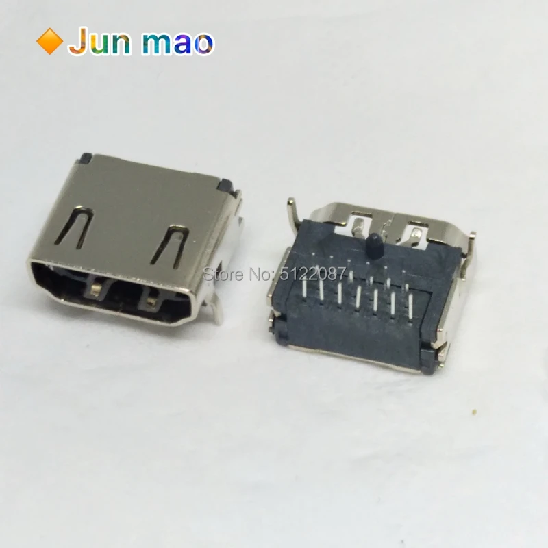 10 шт. HDMI 19 контактный разъем женский интерфейс 3 ряда 19pin (7pin 6pin 6pin) 90 градусов