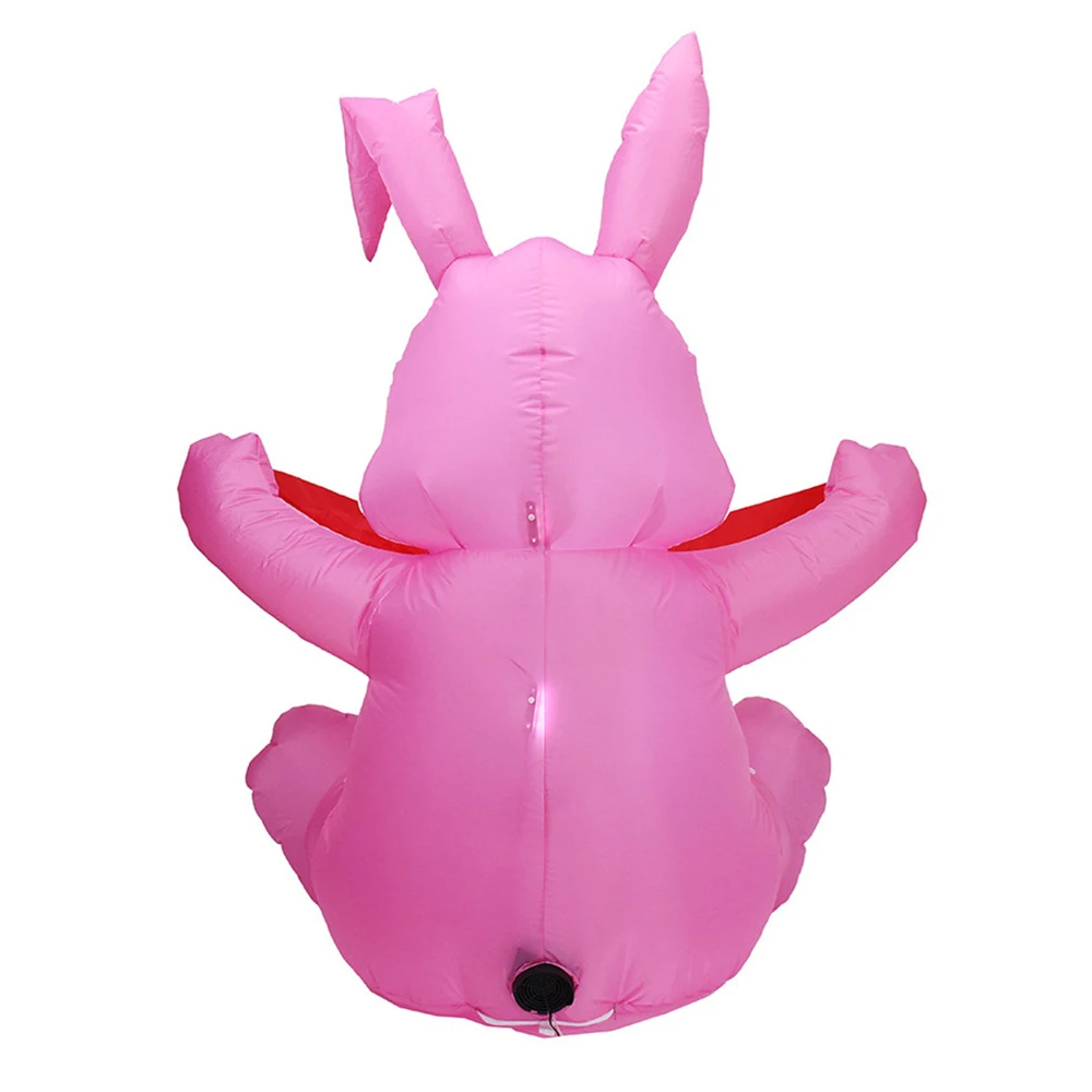 

1.5m Inflatable Happy Easter Bunny Doll Toy LED Night Light Figure Yard Outdoor Garden Party Ornament Decorations
