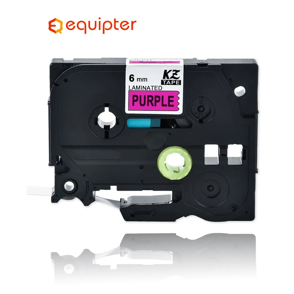 

6mm Black on purple tze p11 Compatible Brother p-touch printers tze-p11 tzp11 tz-p11 tz tze p11 label tape ribbon for ptouch 6mm