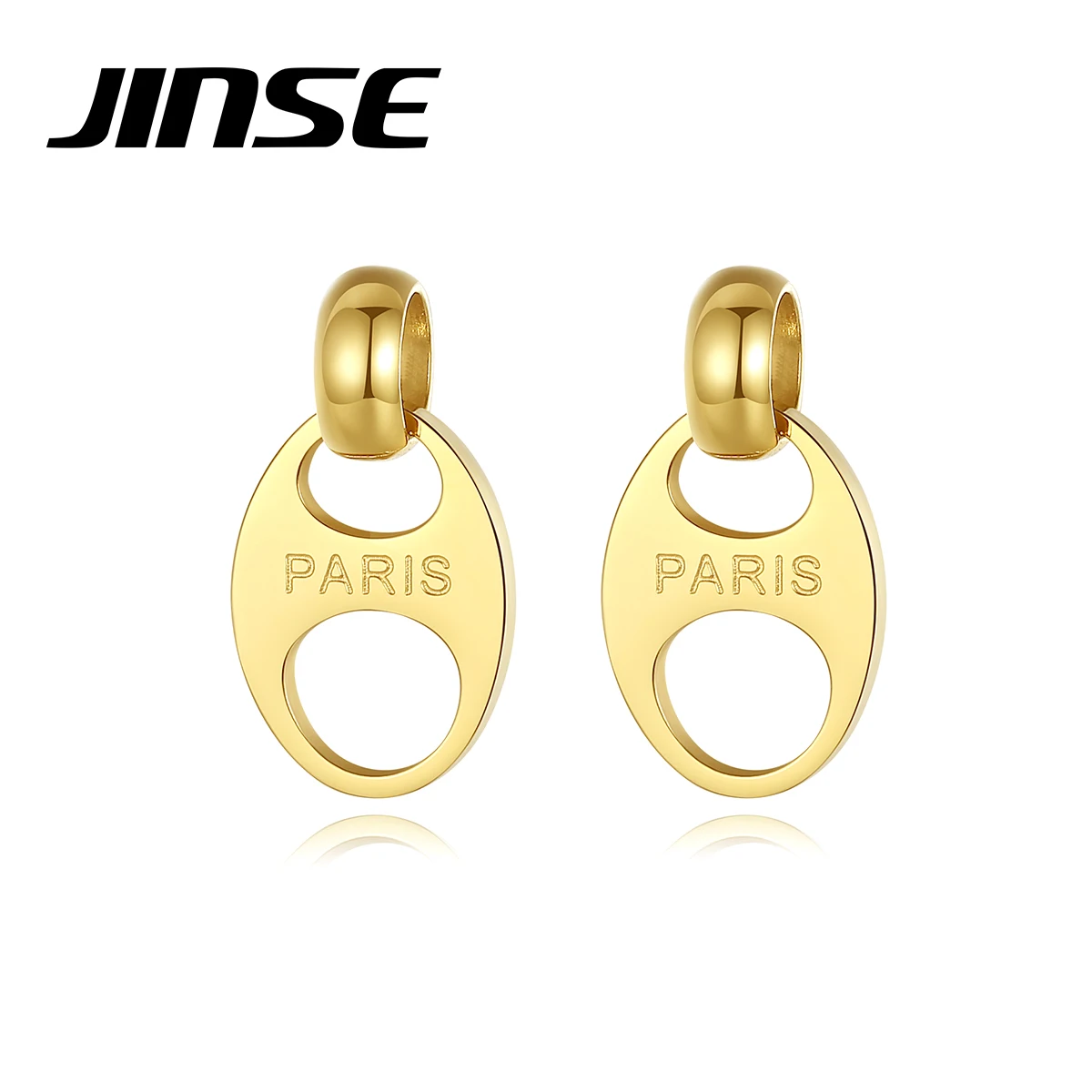 Женские серьги-кольца из нержавеющей стали, в стиле панк