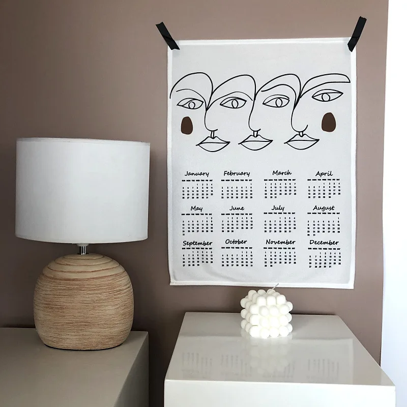 Скандинавское искусство 2020 календарь подвесной тканевый фон ткань украшение