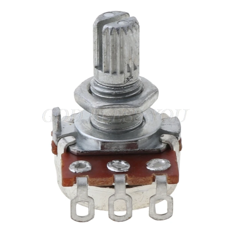 

10Pcs/lot New A500K Split Shaft Pots Potentiometer Guitar Audio Tone Switch Drop Shipping