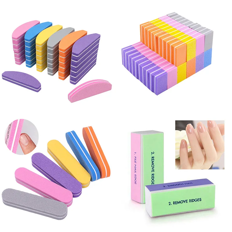 

10/20Pcs Multi Tpye Nail Art Sanding Sponge Buffer Block Fingernail Grinding Polishing Nail Files Manicure Pedicure Tools