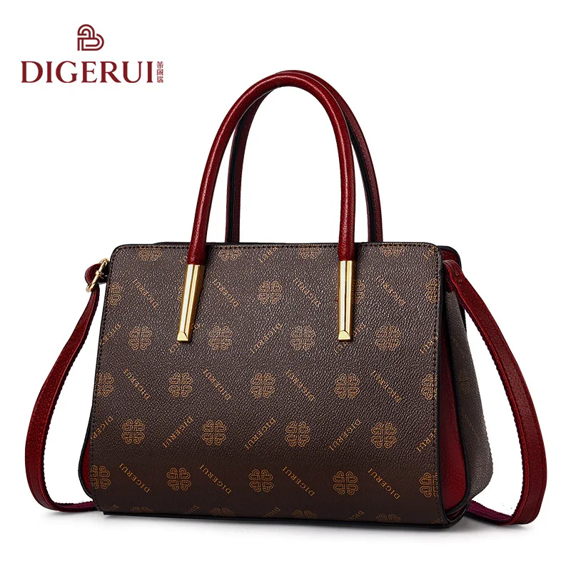 

2020 new ladies retro elegant pu pattern shoulder slung ladies handbag