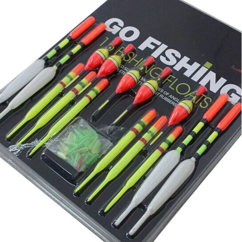

15pcs assorted Sizes Lot Fishing Lure Floats Bobbers Slip Drift Tube luz flotante aparejos de pesca flotante verticales Hot #60