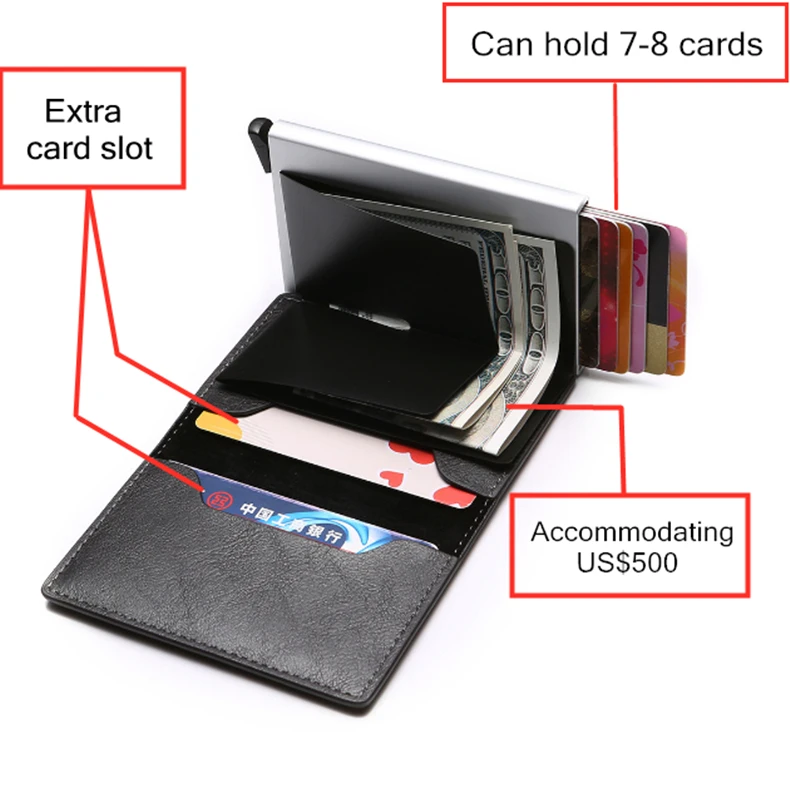 Мужские кошельки с держателем для Карт Rfid винтажный черный короткий кошелек