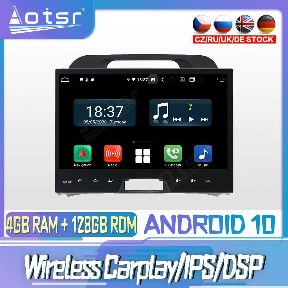 

Android 10 PX6 128G для KIA SPORTAGE 2010 2011 2012 DVD GPS навигация Авто Радио стерео видео мультимедиа плеер головное устройство 2din