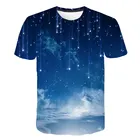 Мужская футболка с круглым вырезом, модная футболка свободного покроя с коротким рукавом, с принтом звезд, Новинка лета 2021