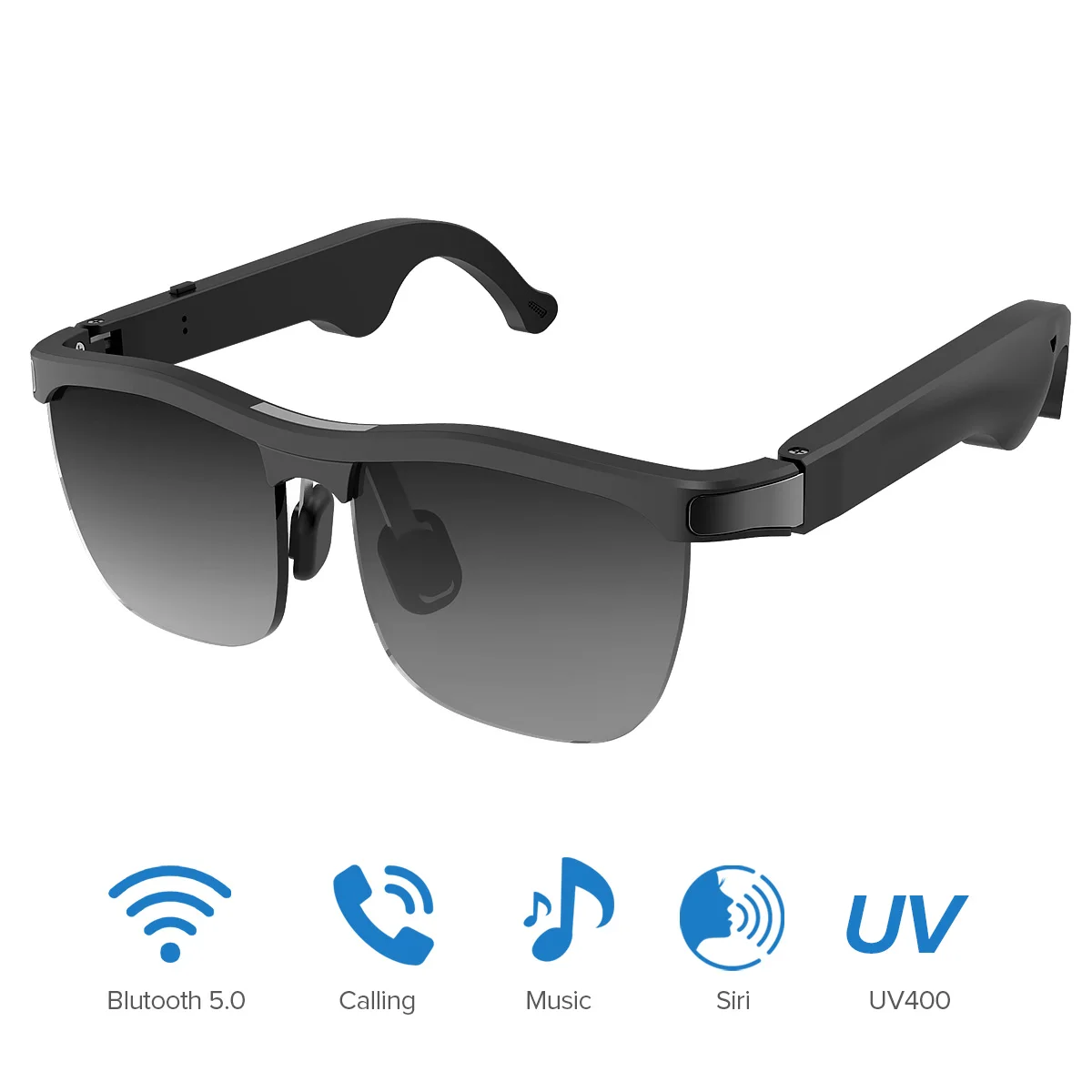 구매 E-sports 선글라스 무선 오디오 블루투스 BT5.0 스마트 안경 헤드폰 핸즈프리 음악 이어폰, 편광 안경 통화