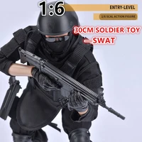 16 scale soldier action figures super police swat with rifle gun suit doll model toy collection for boys gifts