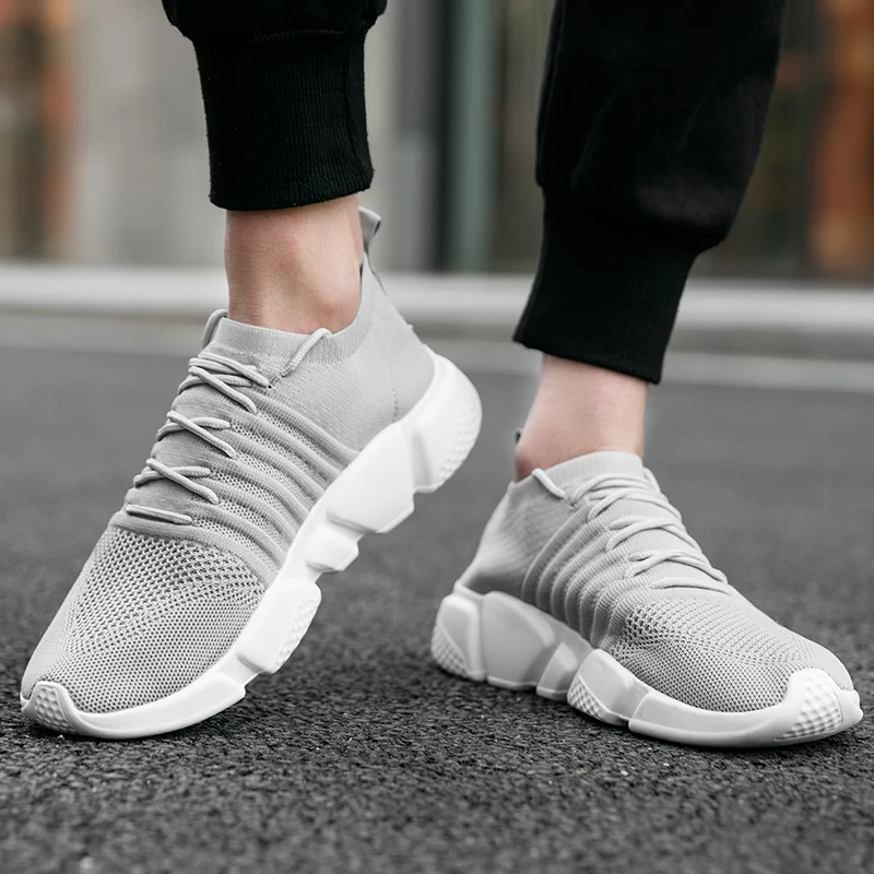 2020 мужские кроссовки удобные сетчатые слипоны повседневная обувь без застежки