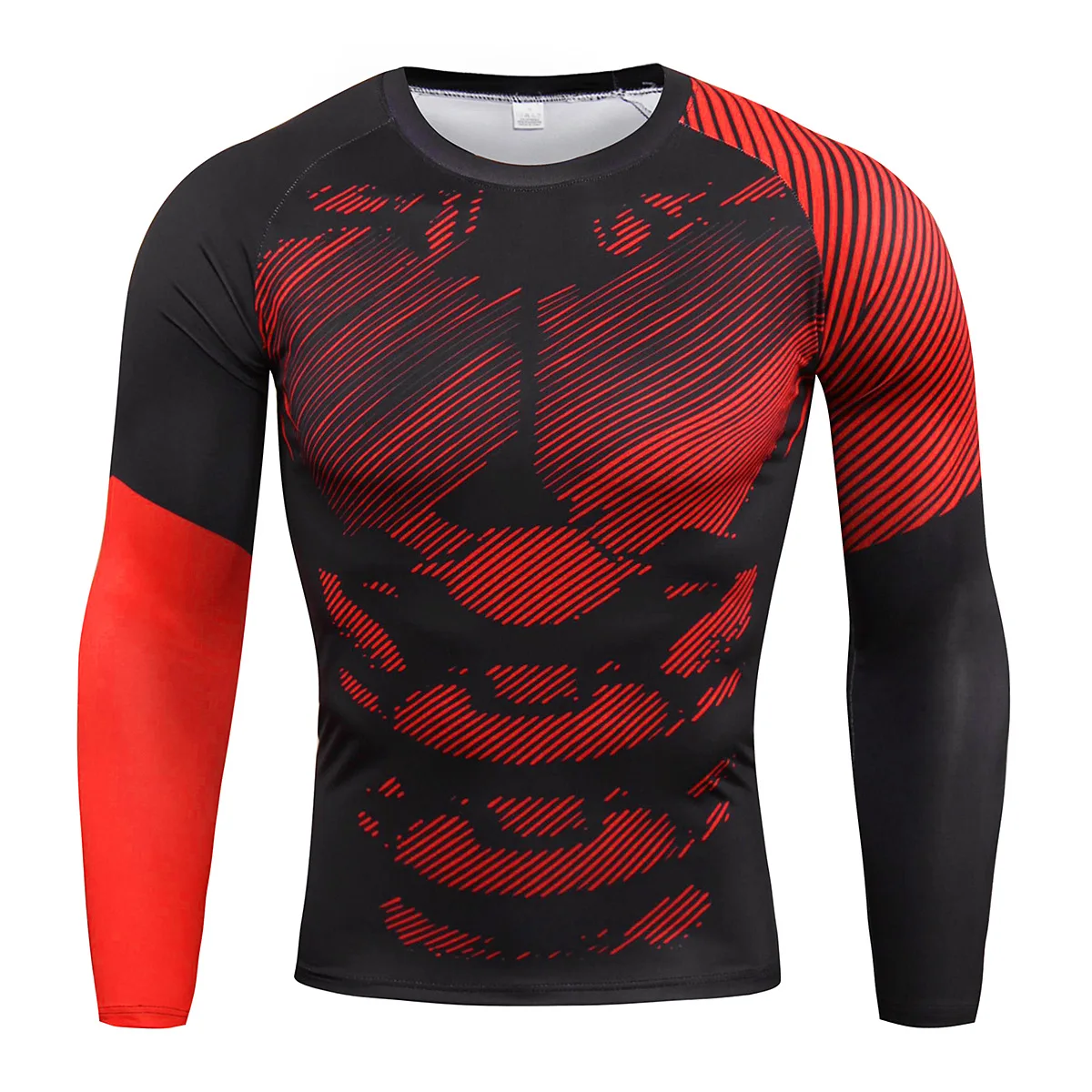 

New Men's Athletic Long Sleeve Compression Shirts UPF 50+ Long Sleeve Shirts Compression Shirts Cycling Sports Shirt