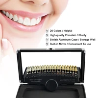 3dteeth cold light whitening shade guide with mirror professional shade guide 20 colors all ceramic veneer colorimetric board
