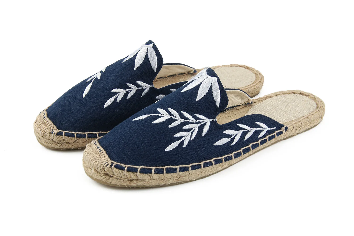 

2020 Summer New Women's Flowers Print Ramie Sole Shoes Shoes Canvas Fisherman Shoes Slippers