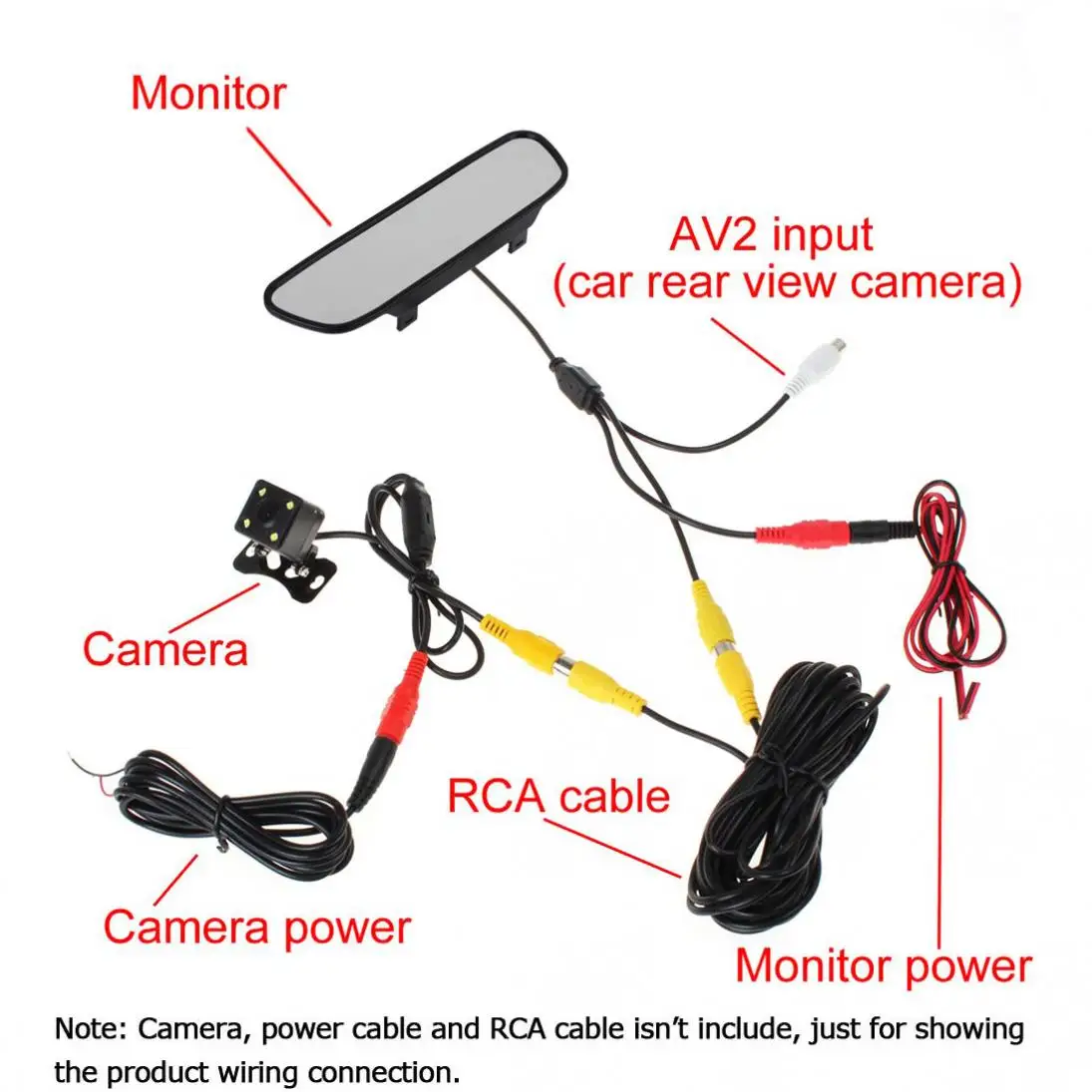 480x272 5 дюймов цветной TFT ЖК экран широкий угол обзора автомобиля зеркало заднего