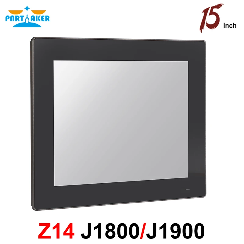 Partaker Z14 Industrial Panel PC All In One PC with 15 Inch Intel Celeron J1800 J1900 with 10-Point Capacitive Touch Screen