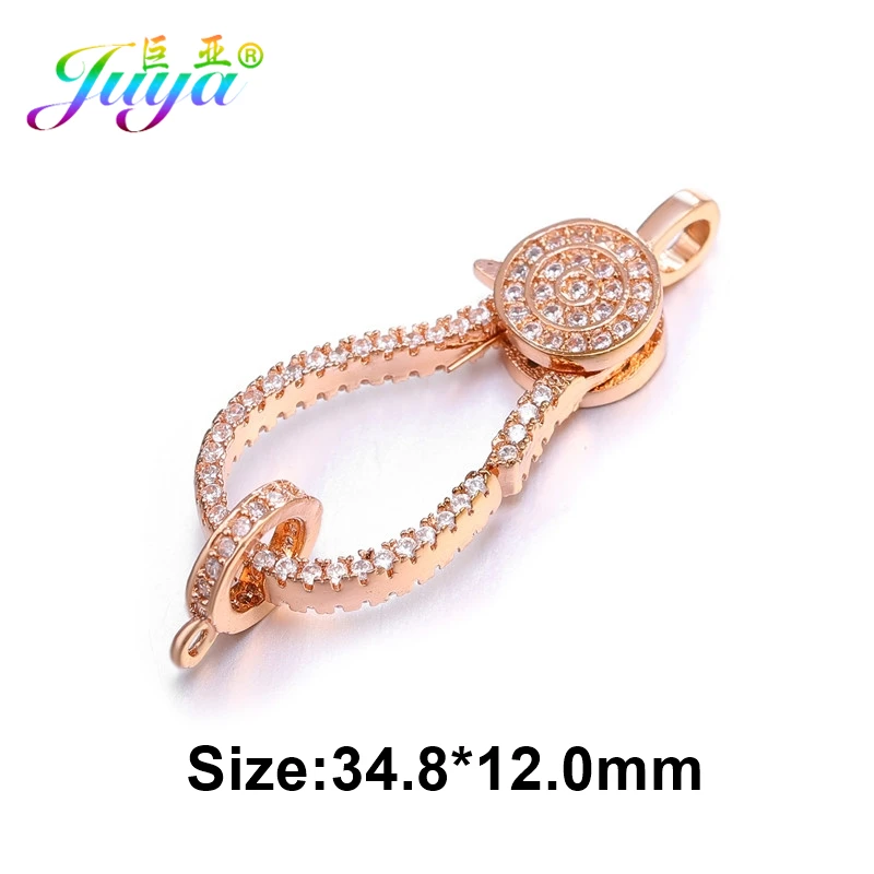 Rose Gold Juya женские ювелирные изделия материал жемчуг застежка застежки аксессуары для ручной работы жемчуг браслеты из натуральных камней ожерелье изготовление - Цвет: Rose Gold