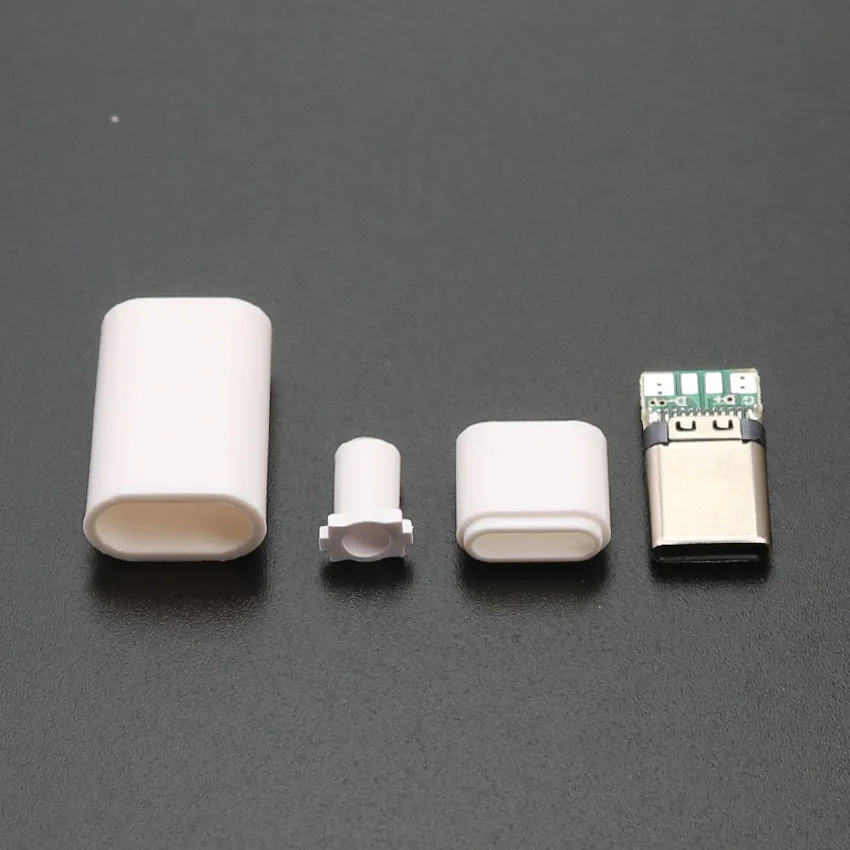 Штекерный разъем YuXi USB 3 1 типа C 10 шт. с печатной платой 24 контакта для сварки