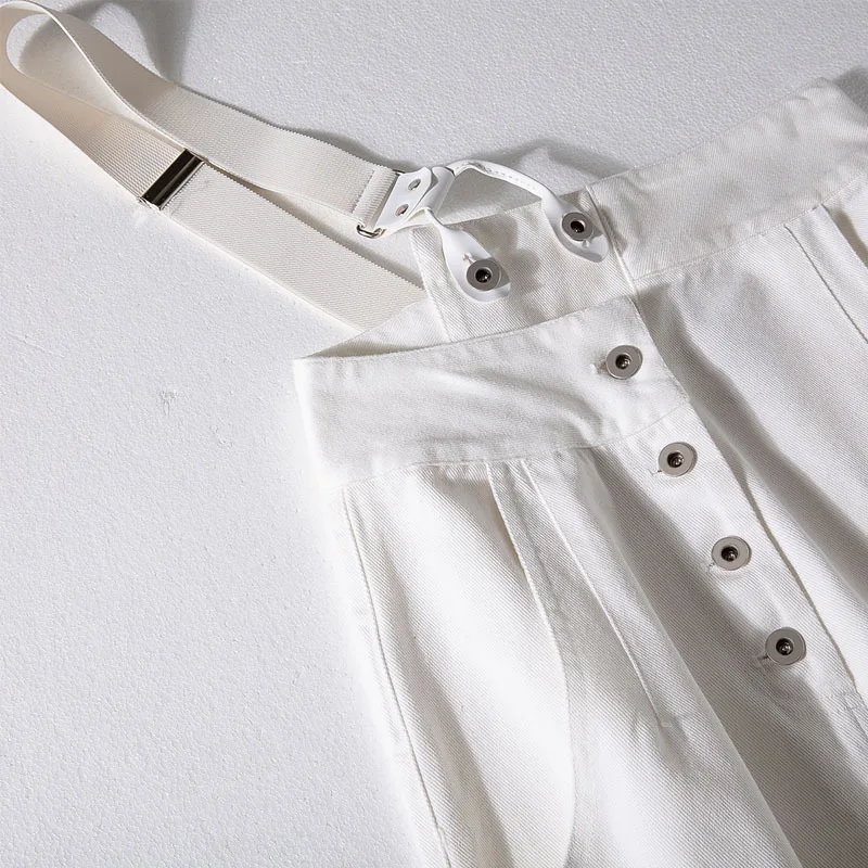 Лето 2020 Ретро мода Высокая талия свободный Съемный Белый джемпер брюки джинсы