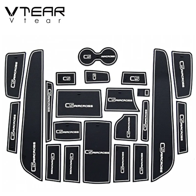 

Vtear слот-коврик для двери Противоскользящий коврик-подставка для ворот, внутреннее украшение, аксессуары для стайлинга автомобиля для Citroen C5 Aircross 2021