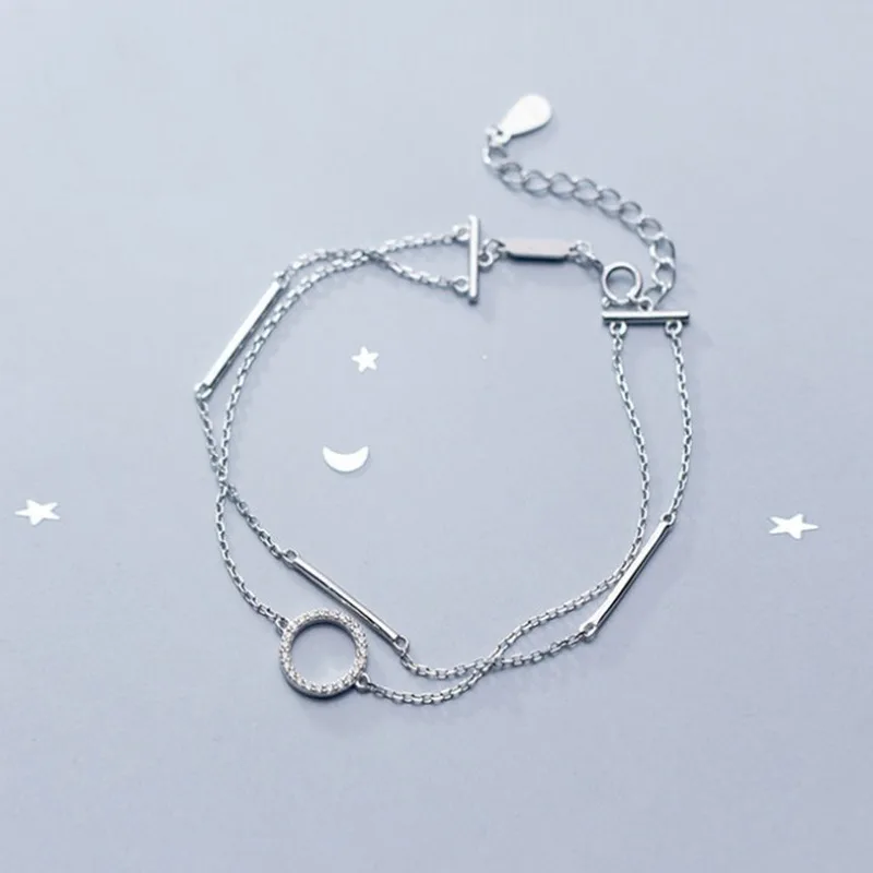 BONLAVIE простой дизайн круглый блестящий геометрический креативный двухслойный