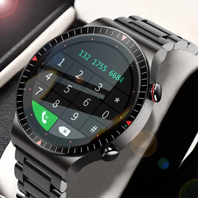 

2021 new full circle touch screen luxury Bluetooth steel watch called smart dwaterproof watch Water sport fitness + box activity
