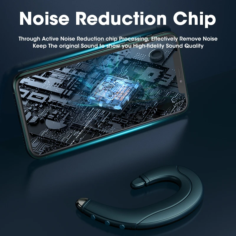 New TWS Headphone Bluetooth 5.0 Wireless Bone Conduction Earphone Handsfree Headsets With Microphone For Xiaom Huawei | Электроника