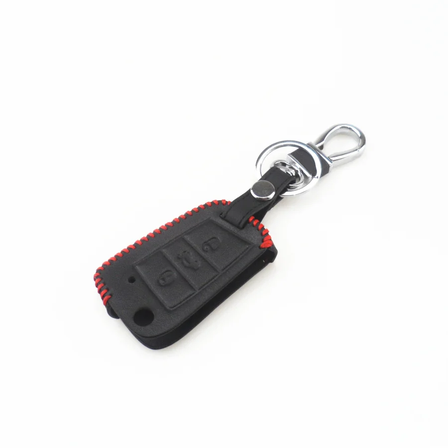 Автомобильный кожаный чехол для ключей Volkswagen Golf 7 MK7 Tiguan Touran 2017 Skoda Octavia A7 RS Seat Leon Ibiza