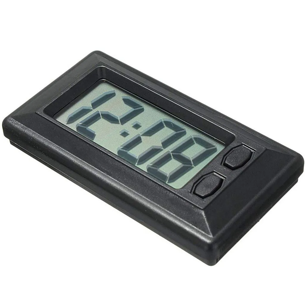 Mini Ultra-Thin LCD Clock Auto Car Truck Dashboard Date Time Calendar Stick Large Screen Digital Display 19OCT8 | Дом и сад