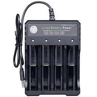 usb 18650 battery charger black 4 slots ac 110v 220v dual for 18650 charging 3 7v rechargeable lithium battery