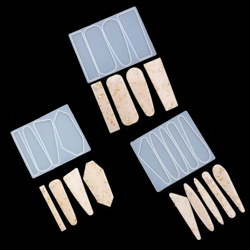 Ручной работы акриловая смола заколки для волос Смола форма геометрическая