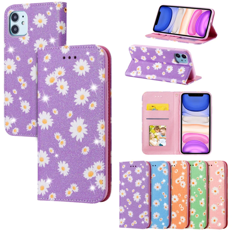

Leather Glitter Case For iphone SE 2 2020 XS 11 Pro Max XR X For iphone 8 7 6 6S Plus Flip Stand Wallet Case Cover Coque