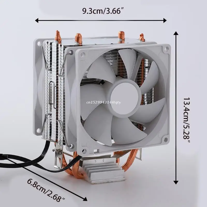 Кулер для процессора тихий охлаждающий кулер ПК 12 В-3 контакта 2 тепловые трубки |