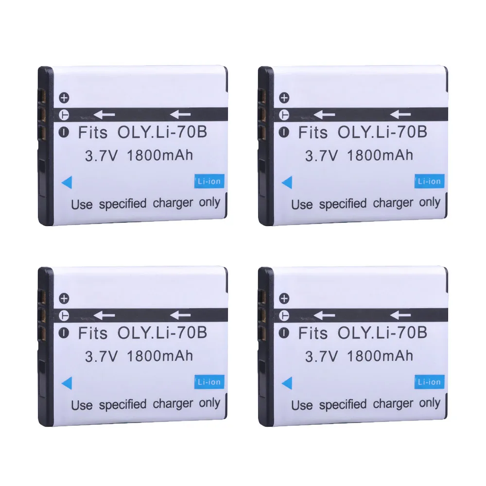 4 шт. 1800 мАч Li-70B Li 70B батарея для камеры Olympus FE-4020 FE-4040 FE4020 FE4040 X940 D705 FE5040 D-705 D-710 VG-110 VG-140