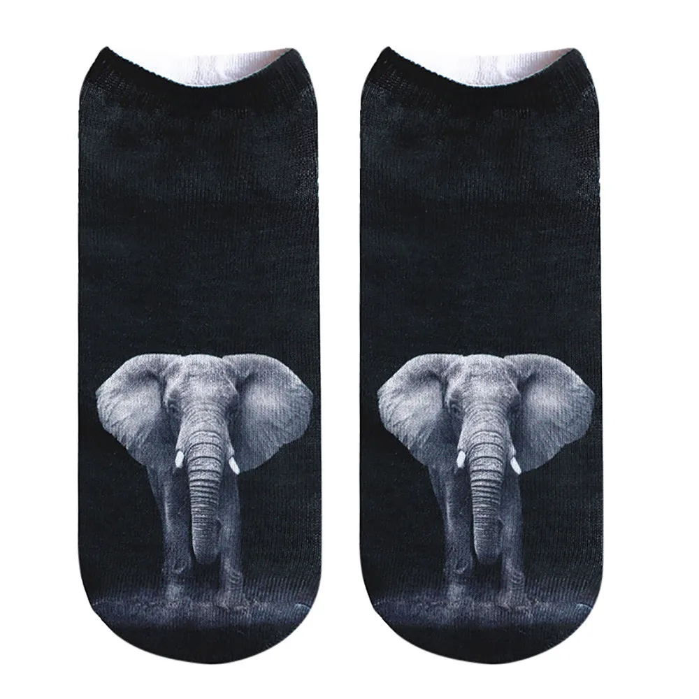 Популярные забавные Женские носочки мужские повседневные носки с 3D принтом