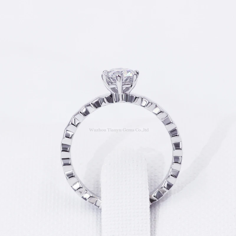 Tianyu драгоценные Камни Серебряное обручальное кольцо с волнами длинного